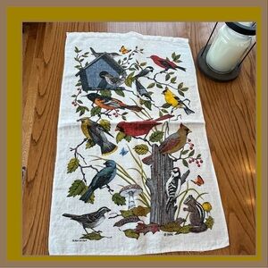 Kay Dee Designs Linen Tea Towel with Birds Nature Chipmunk